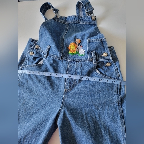 Vntg Viridiana Farm Bib Denim Overall Blue Size YOUTH Size 16 Adult XS-S? - Picture 12 of 13